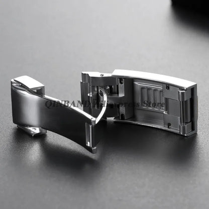 Stainless Steel Folding Watch Buckle, for Rolex DAYTONA SUBMARINER GMT Yacht-Master, Double Convex Fitted Clasp Button