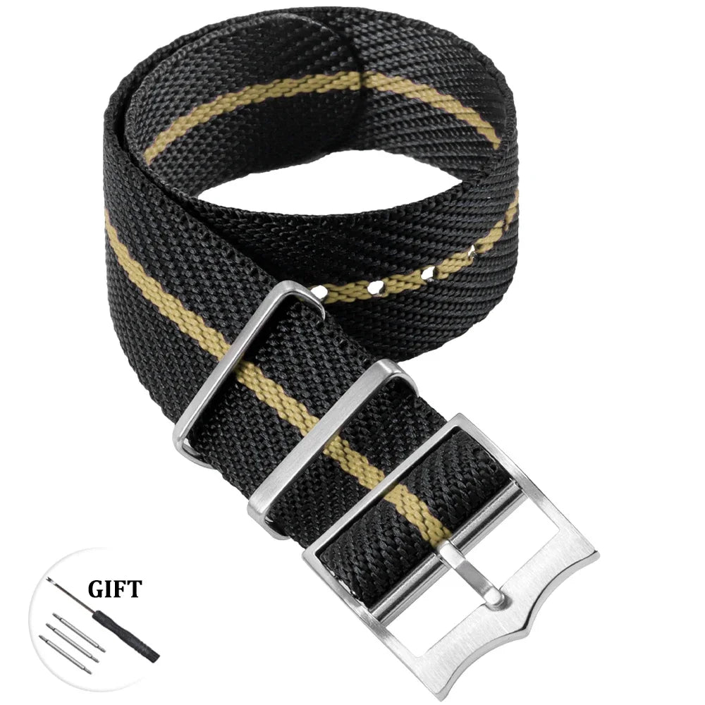 Bracelet de Montre Nato en Nylon - Boucle Argent ou Rose Gold