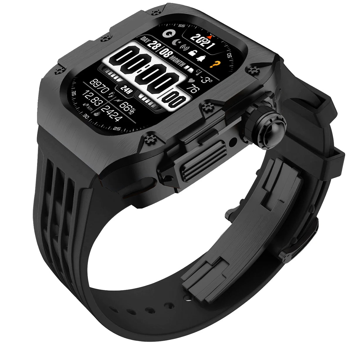 Luxury Mod Kit for Apple Watch Ultra 3 2 49mm, Titanium Alloy Strap for iWatch Series 11 10 9 8 7 6 SE 44mm 45mm