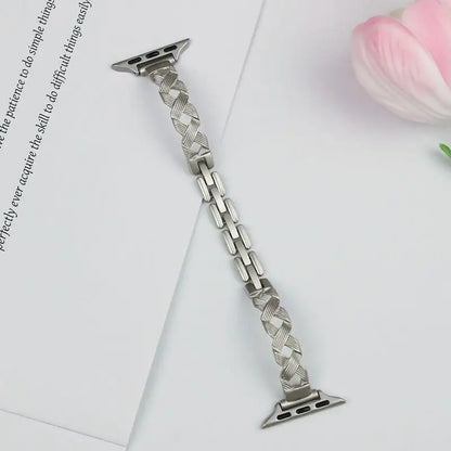 Elegant stainless steel strap for Apple Watch, compatible with sizes 41/40/38/42/44/45/46/49 mm, for iWatch S11 10 9 8 7 6 5