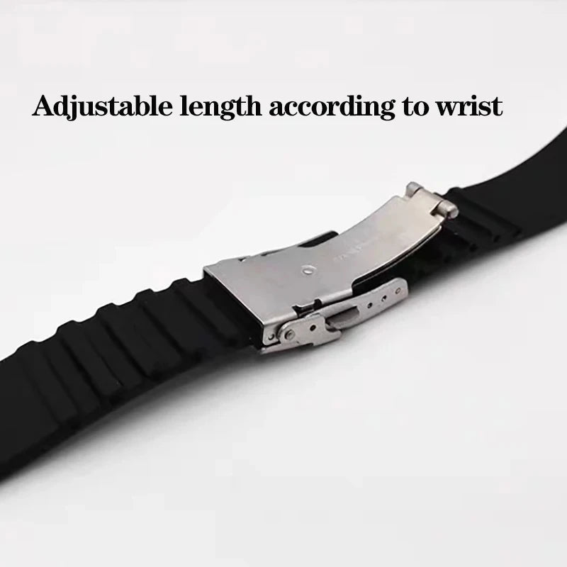 Cinturino in gomma siliconica per orologio Oris Aquis, cinturino impermeabile, cinturino convesso, nero, 7330, 7740, 22x12mm, 24x11mm, 24x12mm