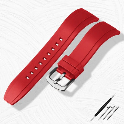 Extended Rubber Watch Strap for Watches, Waterproof Band, Quick Release Bar, Rolex JEAN, Seiko, Tissot, Huawei, 20mm, 22mm