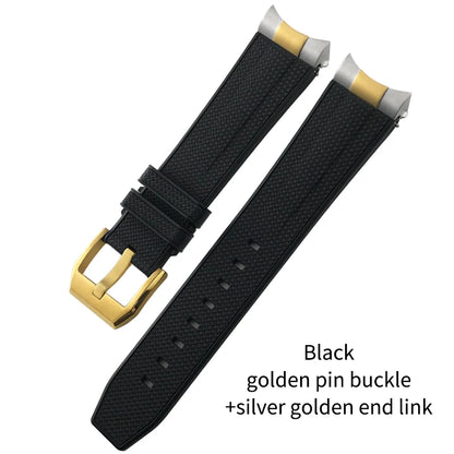 Bracelet de montre en caoutchouc fluoré FKM à dégagement rapide, 20mm 22mm, pour Tudor Black Bay 1958 Heritage, bracelet de montre souple, lien d'extrémité en métal