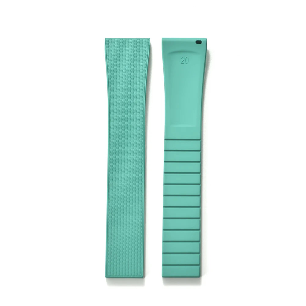 Original Stripess CTS FKM 20mm rubber watch strap for d-elug FKM CTS quick release watch strap silver butterfly buckle cut to size