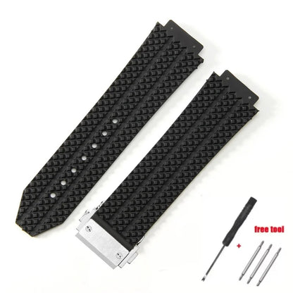 Replacement watch strap for Hublot Big Bang Classic Fusion Bracelet 24*17mm 26*19mm Soft Silicone Rubber Watch Strap