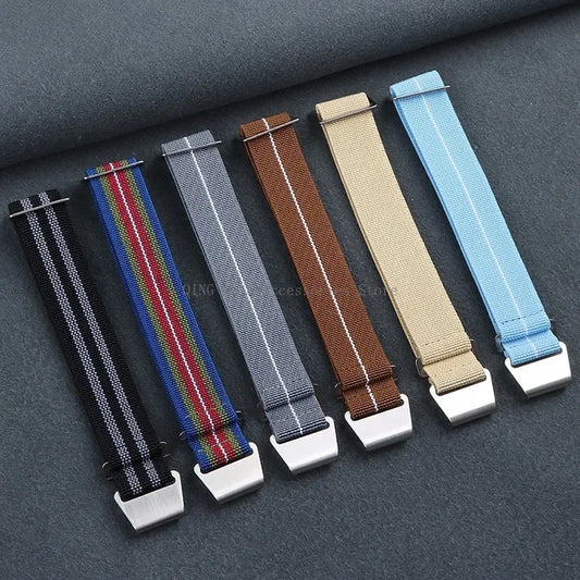 Cinturino in Nylon Elastico per Orologio 18/20/22mm, Cinturino Universale Sportivo Francese Paracadute per Uomini e Donne, Braccialetto per Smartwatch