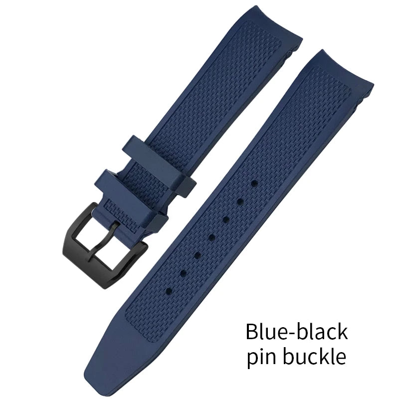 High Quality Rubber Watch Strap 19mm 20mm for IWC Pilot Watches Mark XVIII Black Blue Waterproof Silicone Bracelet Sport Straps