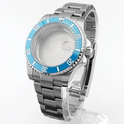    40.5mm sous-montre verre saphir boîtier en métal ajustement NH35/36/38 mouvement ajustement 28.5mm cadran pièces de montre accessoires boîte de montre bande