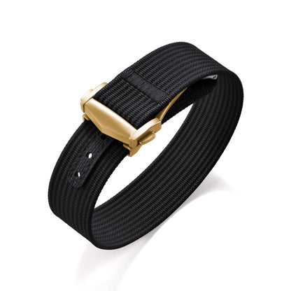 Bracelet de montre en nylon côtelé Omega avec fermoir déployant 18mm 20mm 22mm, bracelet sport en caoutchouc FKM pour Swatch MoonSwatch