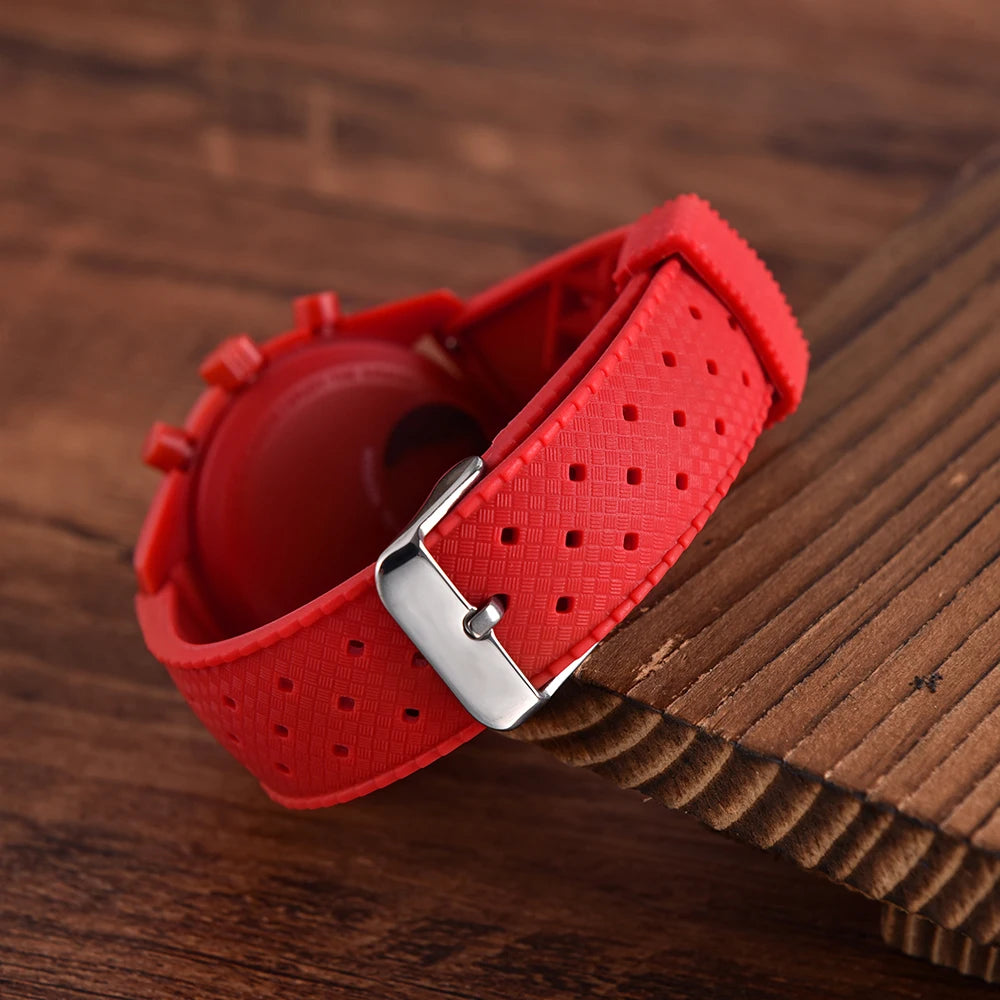 Nouveau Design bracelet de montre en Silicone Tropical à dégagement rapide 20mm 22mm bracelet de montre Durable bracelet de montre intelligente souple pour Oris Seiko Citizen