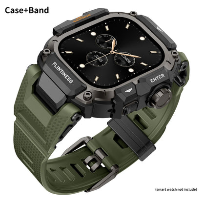 Kit de modification de luxe pour Apple Watch Ultra 3 49mm, bracelet en TPU, boîtier en acier inoxydable pour IWatch Ultra 2 1 49mm, Correa Refit Mod