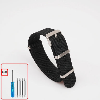 Cinturino per orologio NATO, paracadute in nylon elastico