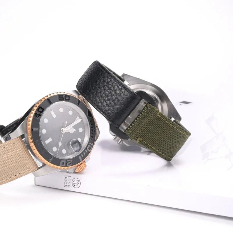 Hochwertiges Nylon-Uhrenarmband für Tudor/Omega/Rolex Daytona Water Ghost, aus Nylon-Canvas, 20 mm