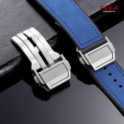 Hebilla de reloj desplegable sólida para Hublot, 20 mm 22 mm, plata, doble pulsador, cierre de seguridad mate, correas de acero inoxidable, accesorios de cierre