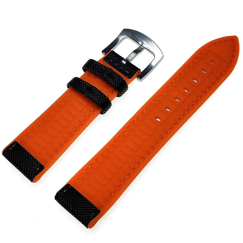 Nylon Fiber and Rubber Watch Strap - Universal