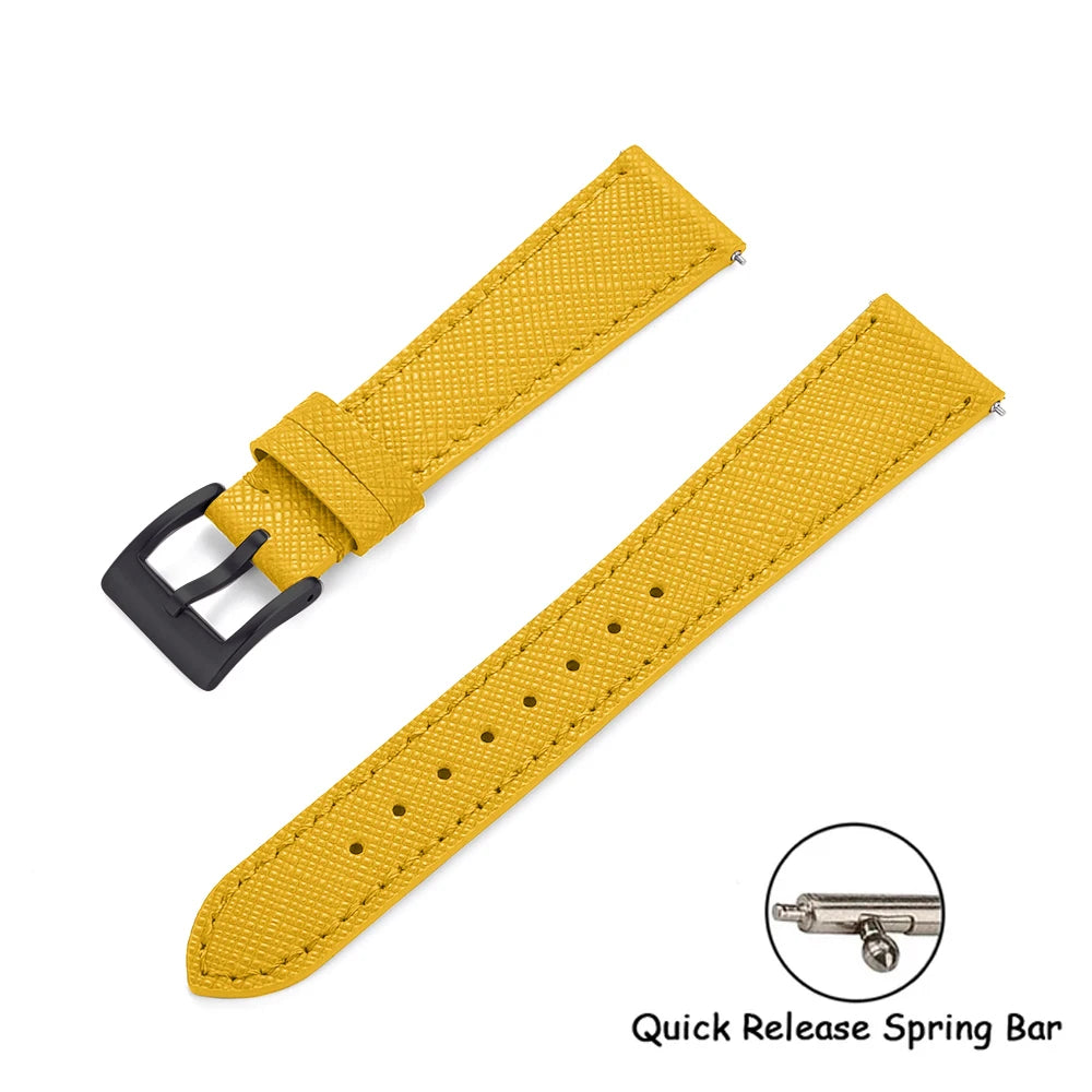 Cinturini per orologi in pelle di vitello di qualità cinturini per orologi in pelle Saffiano 18/19/20/21/22/23/24mm cinturini accessori per orologi