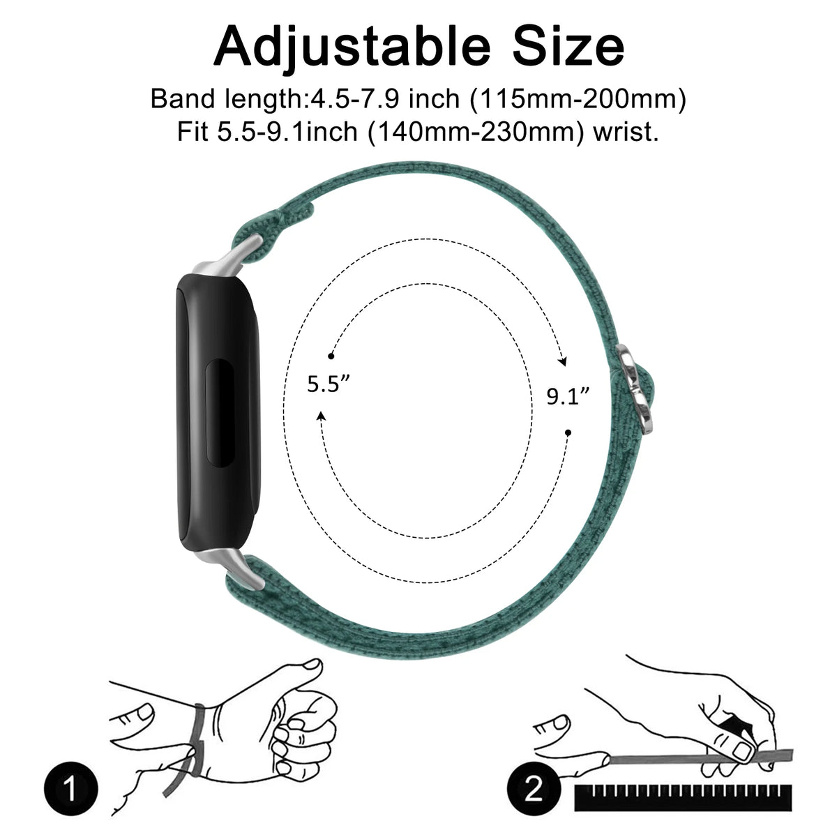 Bracelet en Nylon élastique pour Fitbit Inspire 3/inspire 2, Bracelet réglable pour Fitbit Ace 2 3, remplacement de Bracelet de montre