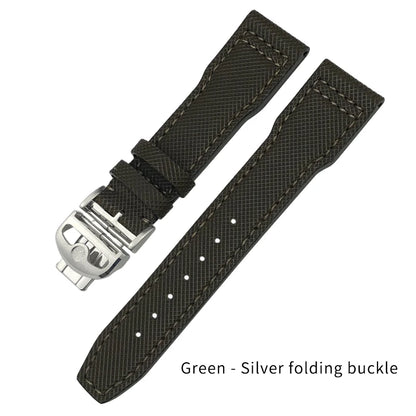 Cinturino per orologio in pelle di nylon testurizzata 20mm 21mm 22mm per orologi IWC Big Pilot PORTOFINO IW3777 cinturino in pelle bovina blu verde nero