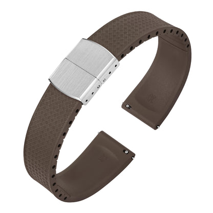 Nouveau Bracelet de montre CTS FKM Bracelet en caoutchouc fluoré 18 19 20 22 21mm fermoir pliant à dégagement rapide coupe sur la taille Bracelet de remplacement réglable