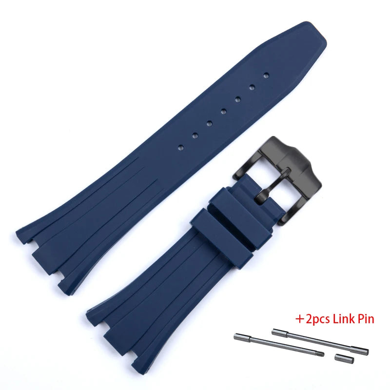 Bracelet en caoutchouc 26mm 27mm pour Bracelet de remplacement étanche AP Royal Oak pour Bracelet de montre en Silicone souple GA2100 GA-2110 avec goupille de liaison
