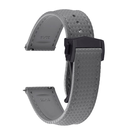 FKM Waterproof Rubber Watch Band Quick Release Deployment Clasp Straps 20mm 22mm Universal Watch Bracelet