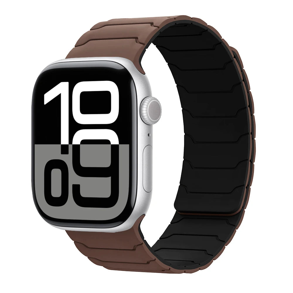 Magnetisches Armband für Apple Watch, 46 mm 44 mm 45 mm 40 mm 42 mm 41 mm, aus Silikon, Correa, Armband für IWatch Serie 11 10 SE 9 8 7 6 5 4 3