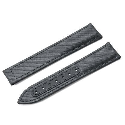 Bracelet de montre en Nylon en tissu voile, 20mm 22mm, en cuir, pour Omega Seamaster Swatch, boucle pliante, Bracelet universel