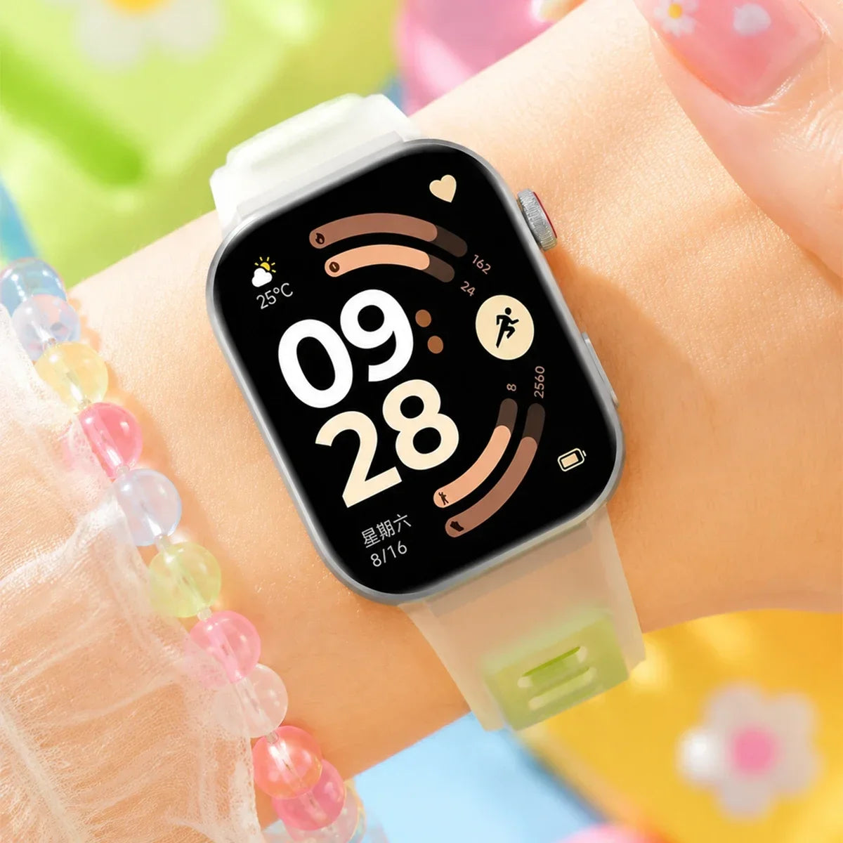 Candy Color Transparent Silicone Strap for Xiaomi 10Pro/9Pro/8Pro REDMI Watch 6 5 4 Special Edition, Waterproof Sport Band