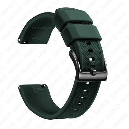 Bracelet de montre en Silicone de qualité supérieure, 18mm 20mm 22mm, à dégagement rapide, en caoutchouc, de remplacement