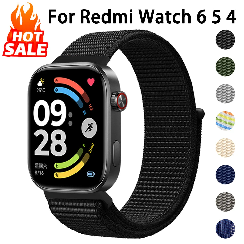 Bracelet de remplacement en nylon respirant pour Redmi Watch 6 5 4, accessoires de sport, sangle Correa pour la série Redmi Watch