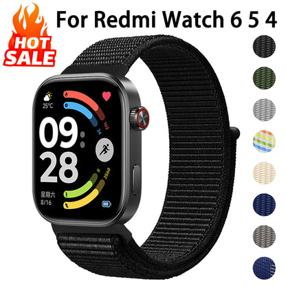 Bracelet de remplacement en nylon respirant pour Redmi Watch 6 5 4, accessoires de sport, sangle Correa pour la série Redmi Watch