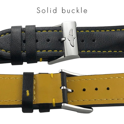 Bracelet de montre en cuir véritable de haute qualité, 20mm, 21mm, 22mm, adapté aux outils de bracelet de montre Breitling Superocean Navitimer Avenger noir