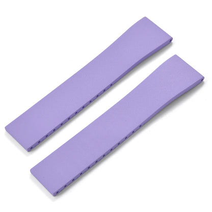 New CTS Fluororubber FKM Watch Straps 16mm 18mm 19mm 20mm 21mm 22mm Cut-to-Size Quick Release Butterfly Silver Buckle Watch Straps