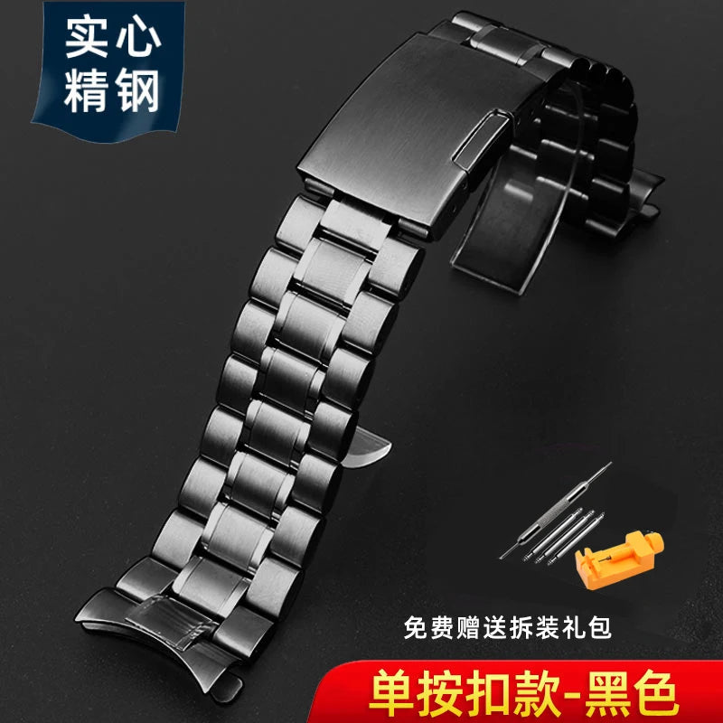 Cinturino curvo in acciaio inossidabile per Casio EFR-526/303/304/530/556/552 da uomo BEM-506/501, 20 22 24 mm