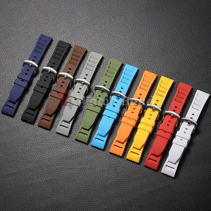 Bracelet en caoutchouc silicone respirant 20 mm 22 mm pour hommes et femmes, à libération rapide, étanche, pour plongée et sport, bracelet de remplacement pour montre