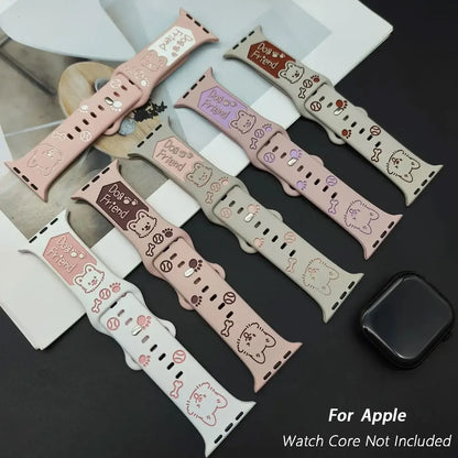 Cute Watch Band for Apple Watch 46mm 42mm 49mm 44mm 40mm 45mm 41mm 38mm, Compatible with iWatch Series 11 10 Ultra SE 3 9 8 7 6 5