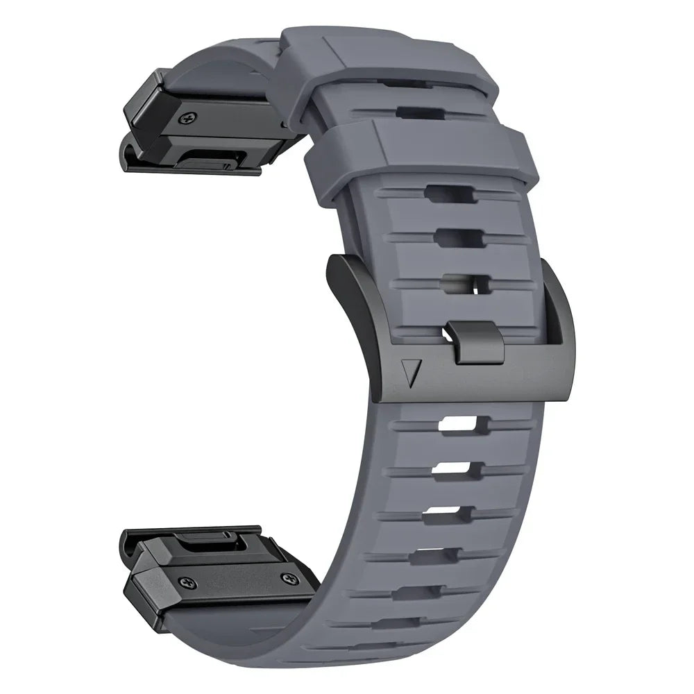 Cinturino per orologio QuickFit in gomma fluorurata, 22mm, 26mm, Garmin Fenix 8, 7X, 7, 6, 6X Pro, Epix Pro, Gen2, 47mm, 51mm, Fenix 5X Plus, Tactix7