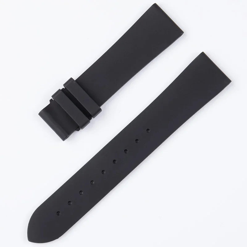 Cinturini per orologi universali in gomma fluorurata FKM di alta qualità, estremità piatte, 14/15/16/17/18 mm, per donne e bambini, compatibili Omega, Tissot, Longines.