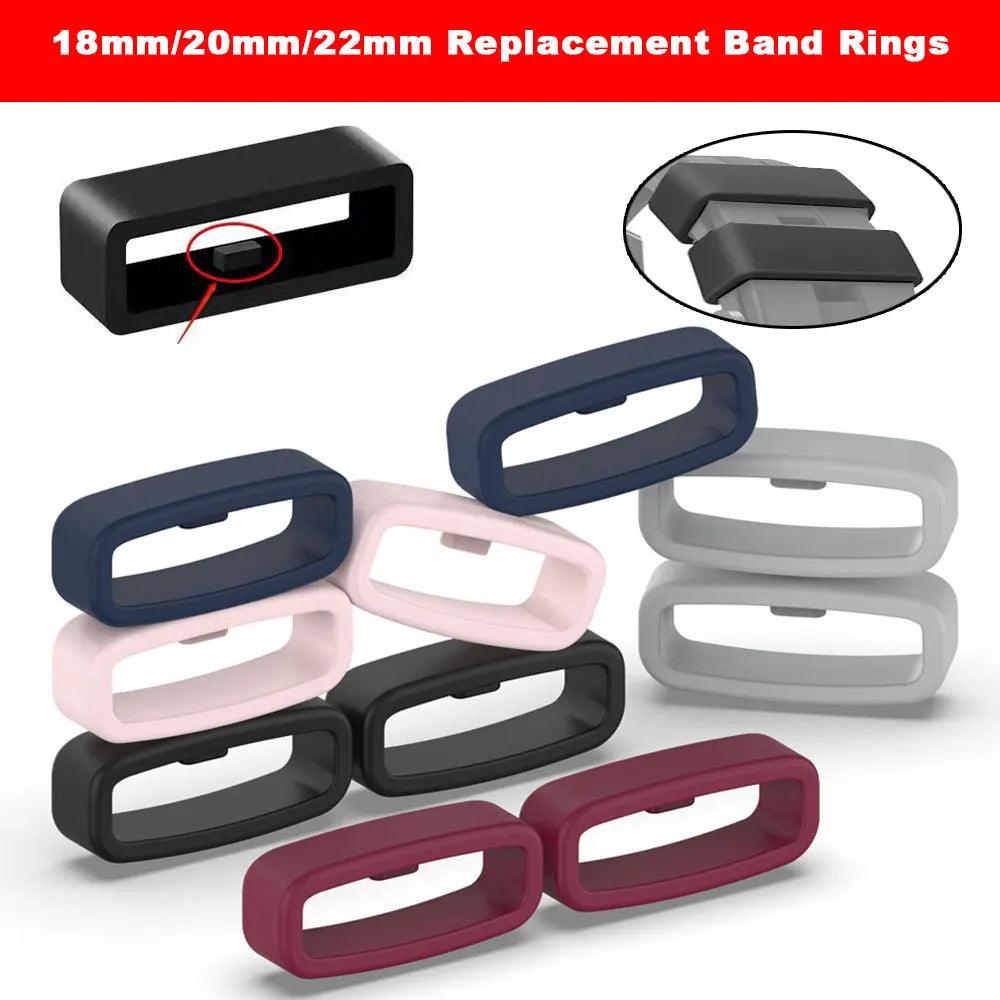 Fibbie per cinturini da 18/20/22/26 mm con anello di sicurezza per Garmin Fenix ​​​​7X 6S 6X 6 7 Pro 5X 5S 5 5 Plus Vivoactive 3 4 4S