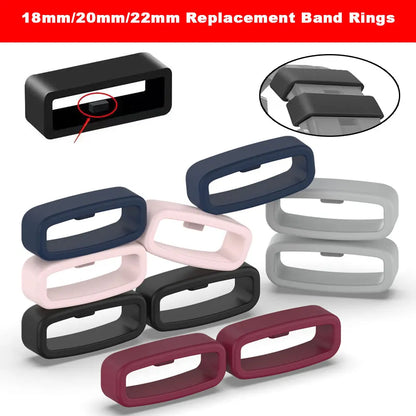 Fibbie per cinturini da 18/20/22/26 mm con anello di sicurezza per Garmin Fenix ​​​​7X 6S 6X 6 7 Pro 5X 5S 5 5 Plus Vivoactive 3 4 4S