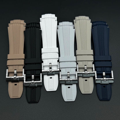 Cinturini per orologi in silicone da uomo e donna, nero, bianco, grigio, 20 mm, per Omega Swatch Moonswatch