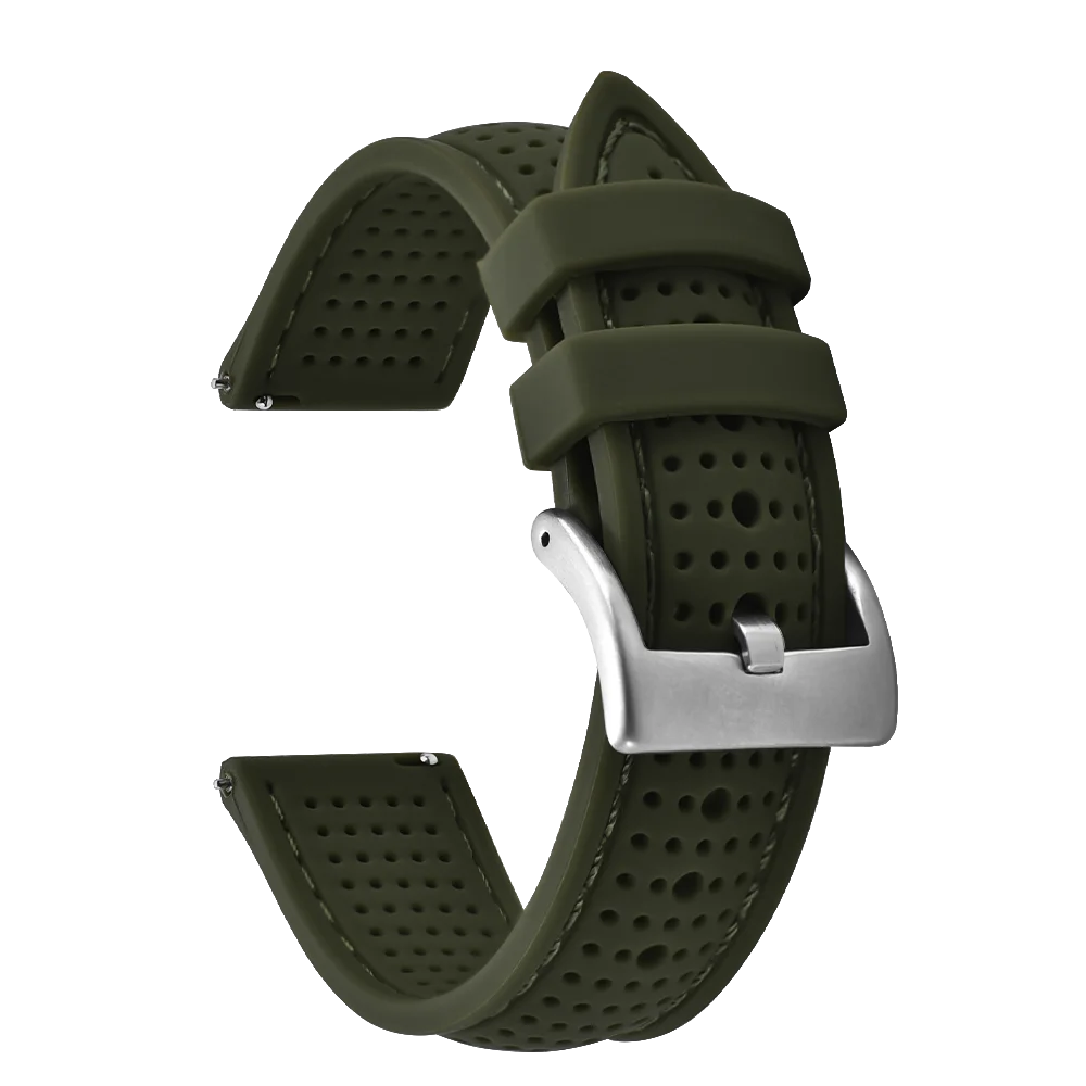 Bracelet de Sport en Silicone pour hommes, 18mm 20mm 22mm, en caoutchouc étanche, bracelet de remplacement pour Samsung S3 Huawei Watch GT2 46mm Amazfit GTR