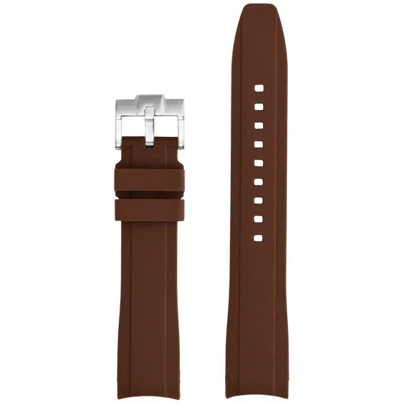 High Resistance Silicone Bracelet for Men and Women, 18/19/20/21/22mm, Universal Curved End, Butterfly Buckle, Watch Strap for Tissot 1853