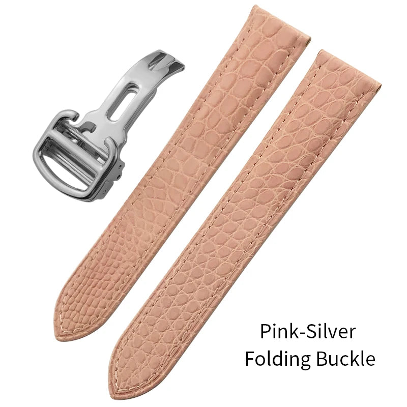 20mm 23mm 17mm 19mm Luxurious Crocodile Leather Watch Strap for Cartier Tank Solo Santos Watch Band American Alligator Men Women