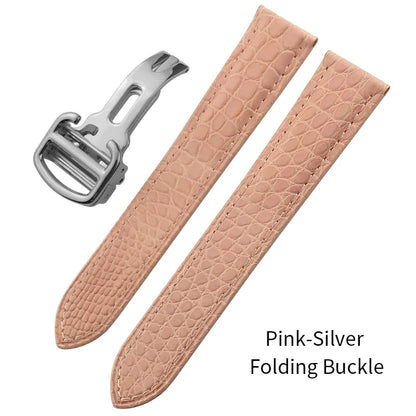 20mm 23mm 17mm 19mm Luxurious Crocodile Leather Watch Strap for Cartier Tank Solo Santos Watch Band American Alligator Men Women