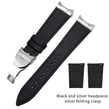 Genuine Leather Watch Strap Quick Release 22mm 20mm Cowhide Folding Buckle Watch Band for Tudor Black Bay 58 Strap