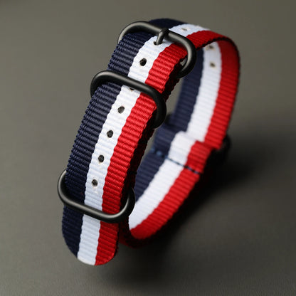 Nylon Watch Strap, 20MM 22MM 24MM, Wear-Resistant, Waterproof, Flexible, Black Green Retro G10 Pilot Watch Band
