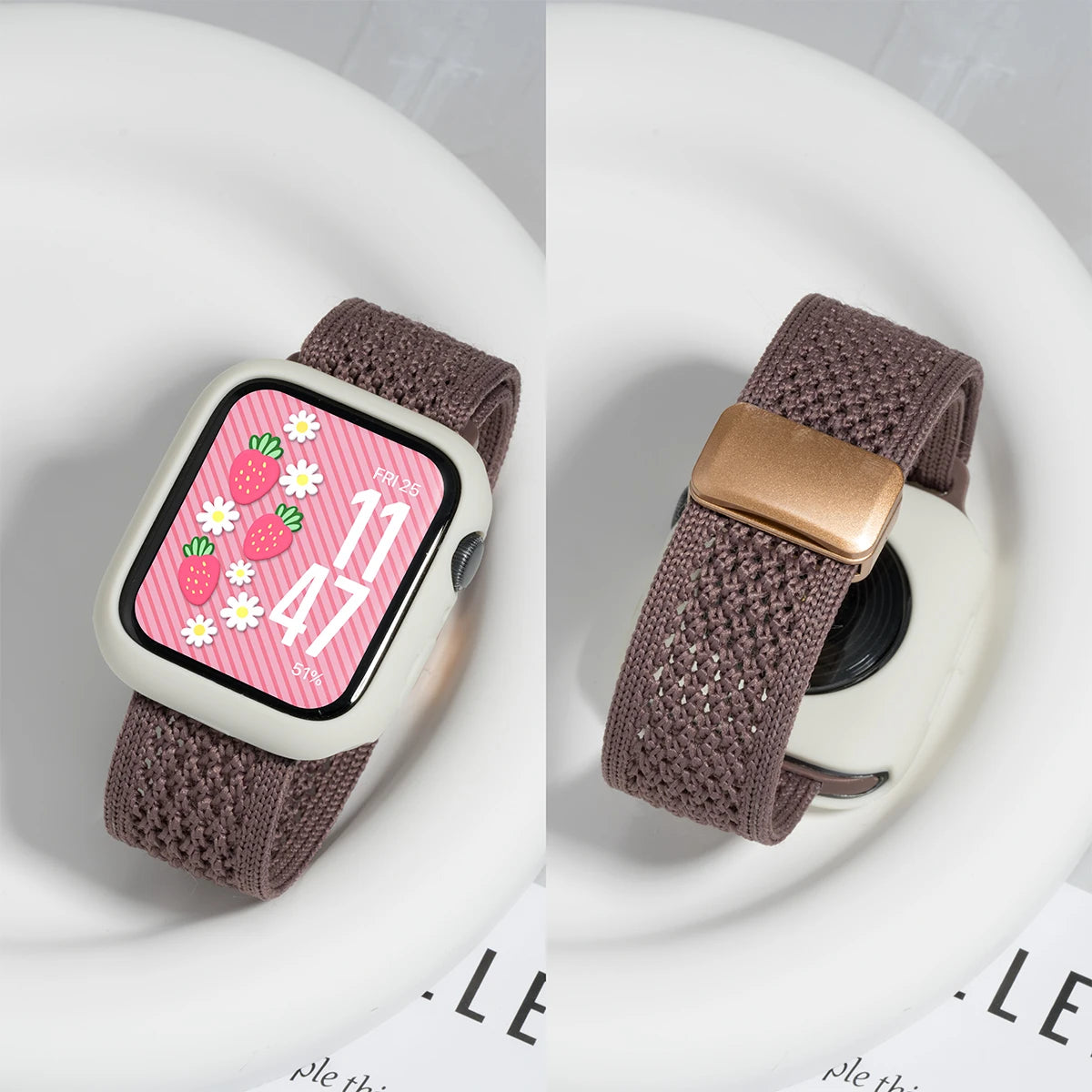 Cinturino e cassa in silicone Candy per Apple Watch, compatibile con le misure 46mm, 49mm, 44mm, 42mm, 41mm, 40mm, 38mm, SE, 10, 9, 6, 5, Ultra 2, cinturino in nylon iwatch + cassa