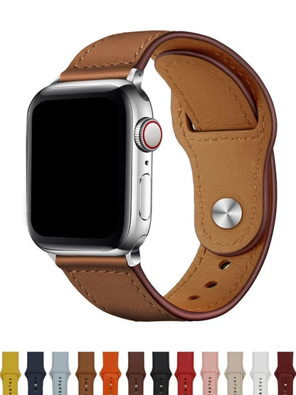 Cinturino in pelle per Apple Watch, Ultra 3, 49mm, 46mm/42mm, 41mm/45mm, 44mm, 40mm, iWatch serie 11 10 9 8 7 4 5 6 se