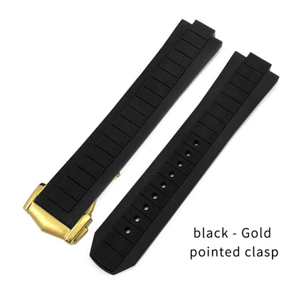 Bracelet de montre en caoutchouc et Silicone convexe, 10x21mm, pour Omega Seamaster Planet Ocean 600M, série 217.30.42 217.32.42, bracelet de montre étanche